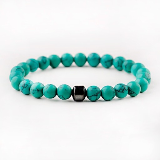 Heren kralenarmband met hematiet