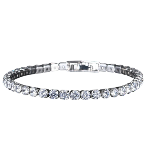 Heren kristallen armband 18 cm 5 mm Cubic zirconia Elegante stijlvolle accessoire voor mannen Kwaliteitsmateriaal Handgemaakt