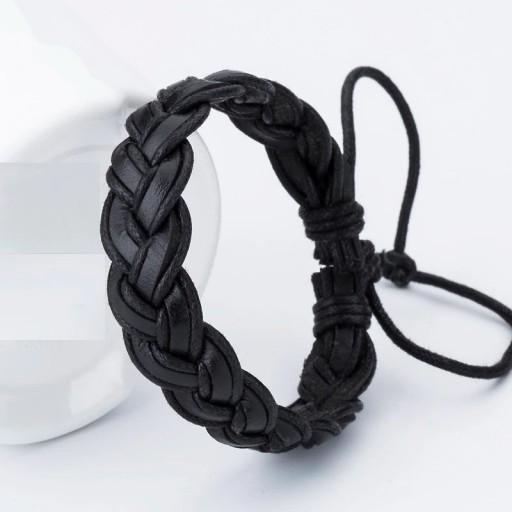 Heren leren armband H278