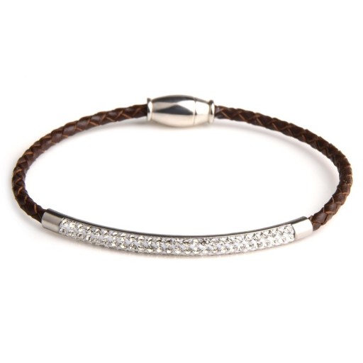 Heren leren armband H432