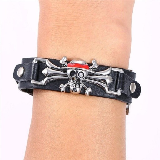Heren leren armband H590