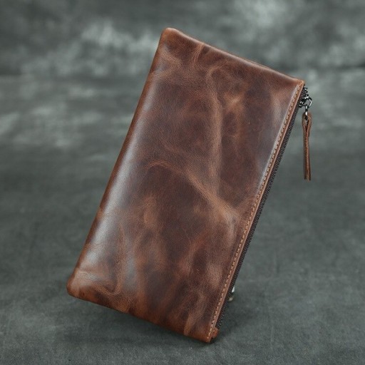 Heren leren portemonnee groot M606