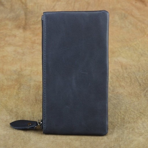 Heren leren portemonnee groot M606