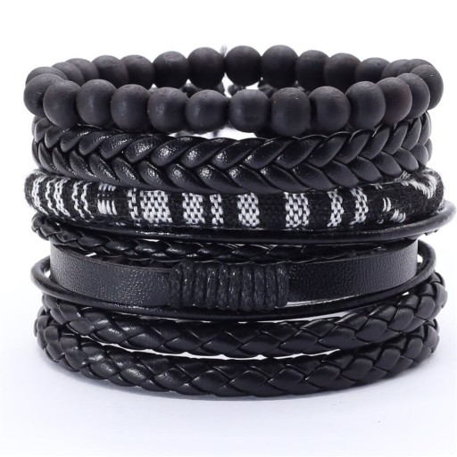 Heren multilayer armband 5 stuks