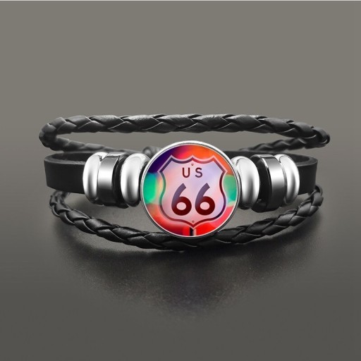 Heren route 66 armband