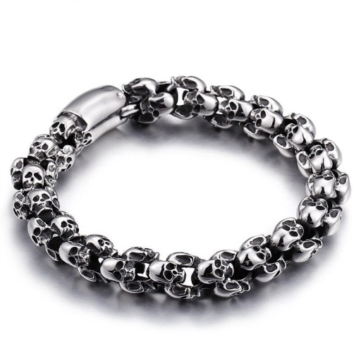 Heren schedel armband