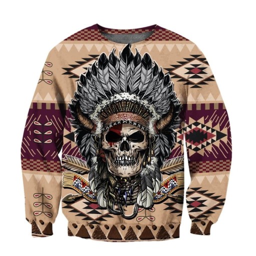Heren sweatshirt met schedelprint F79