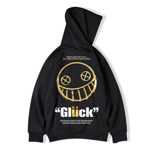 Heren sweatshirt met smileygezicht F138