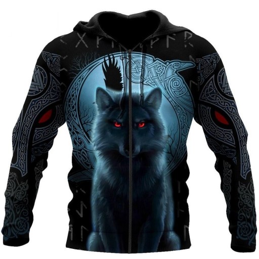 Heren sweatshirt wolf F162