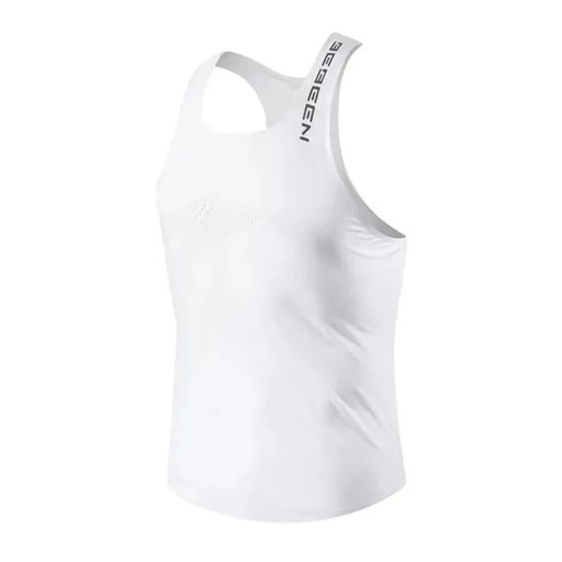 Heren tanktop met ronde hals O Effen Ademend Sport Katoen Lichtgewicht top voor fitness training vrije tijd