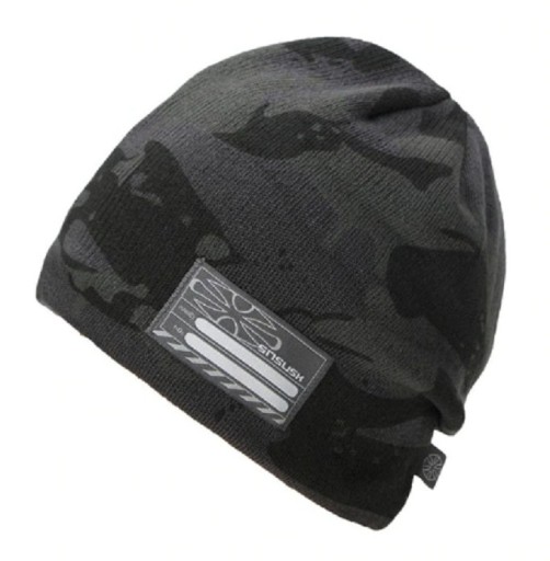 Heren wintermuts met legerpatroon J1458