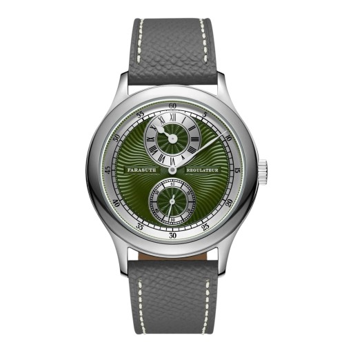 Herenhorloge Farasute Regulateur Luxe met handopwinding en guilloche wijzerplaat Waterdicht 5 bar Diameter 39 mm Roestvrij staal 316L