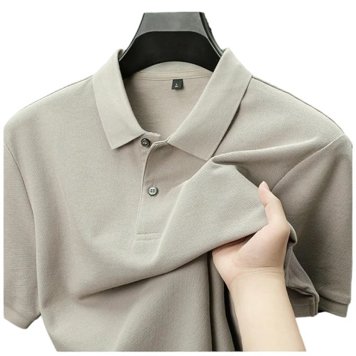 Herenpoloshirt met korte mouwen Effen uitvoering Knopen sluiting Kraag Katoenen materiaal Stijlvolle basisgarderobe