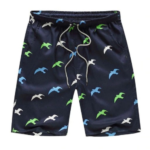 Herenshorts met meeuwenprint
