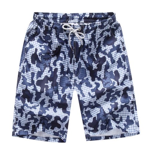 Herenshorts met militair patroon