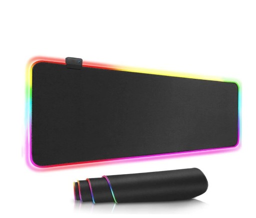 Herní podložka pod myš a klávesnici s RGB podsvícením