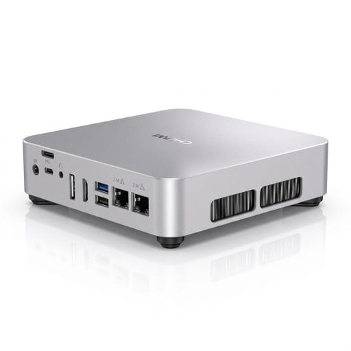 Hernyő mini PC CHUWI Aubox AMD Ryzen 7 8745HS Oculink DDR5 Barebone RAM, SSD és OS nélkül WiFi 6 Bluetooth 5.2 Fém ház Ezüst Asztali PC