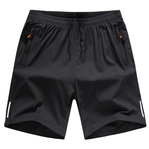 Herr sommarsportshorts för träning Andningsbara shorts med resår i midjan och fickor Bekväma fitnessshorts för sommaren