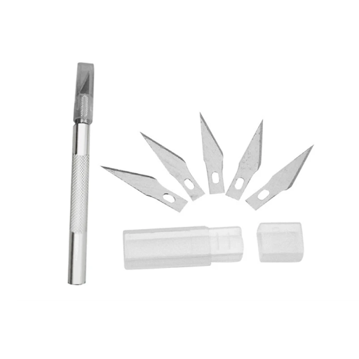 Herramienta de corte para gomas de palas de ping pong Mango de aleación de aluminio con 5 cuchillas afiladas para un corte preciso