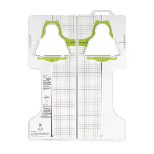 Herramienta para el ajuste de calas SPD-SL con cuadrícula de calibración para un ajuste preciso de la posición y el ángulo de las zapatillas para bicicletas de carretera