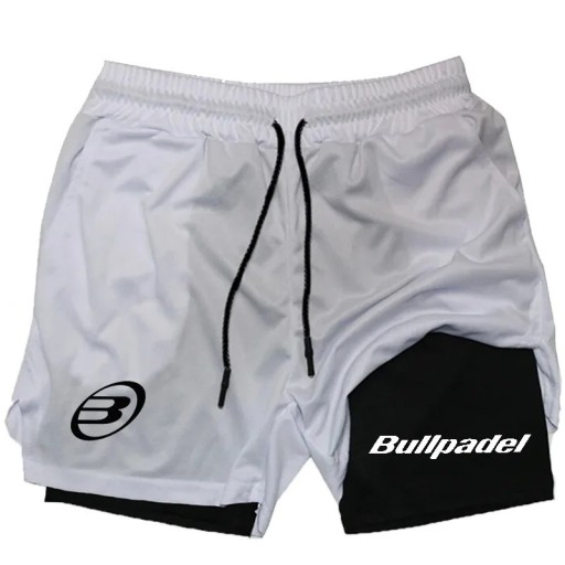 Herrbyxor med dubbla lager, snabbtorkande sportbyxor, sommar, utomhus, löpning, badmintonshorts, resår i midjan, dragsko