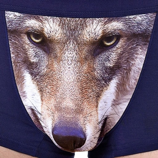 Herre boxershorts med ulvprint J2638