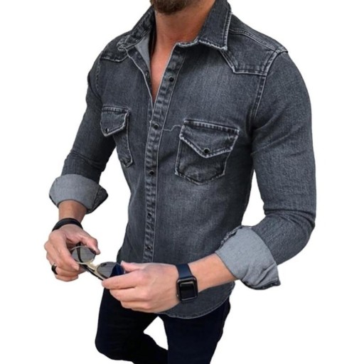 Herre denimskjorte F536
