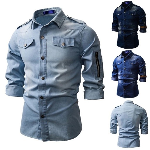 Herre denimskjorte F567