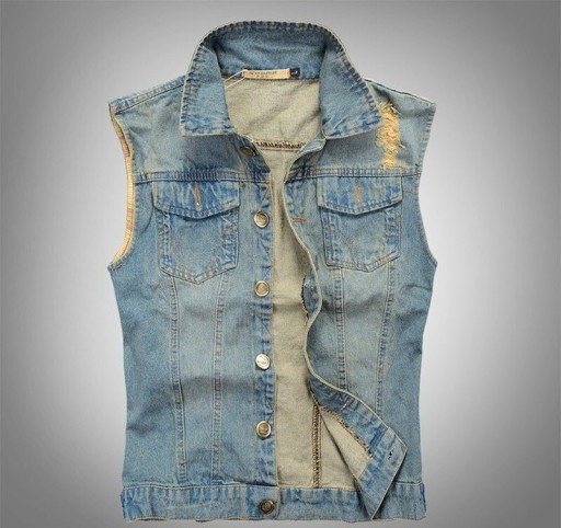 Herre denimvest F1284