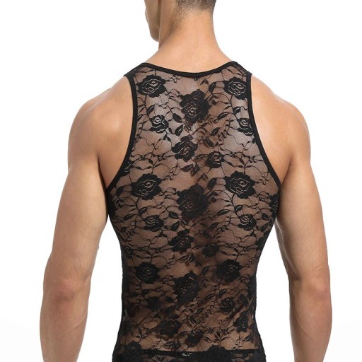 Herre gennemsigtig tanktop T2020