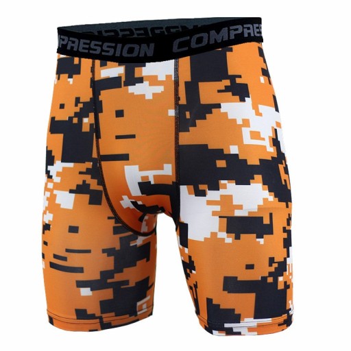 Herre kompressionsshorts med militærmønster