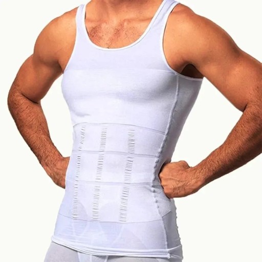 Herre kompressionstanktop slankende shapewear kompressionst-shirt til mænd sømløs kompressionstøj sports- og fitnesstanktop