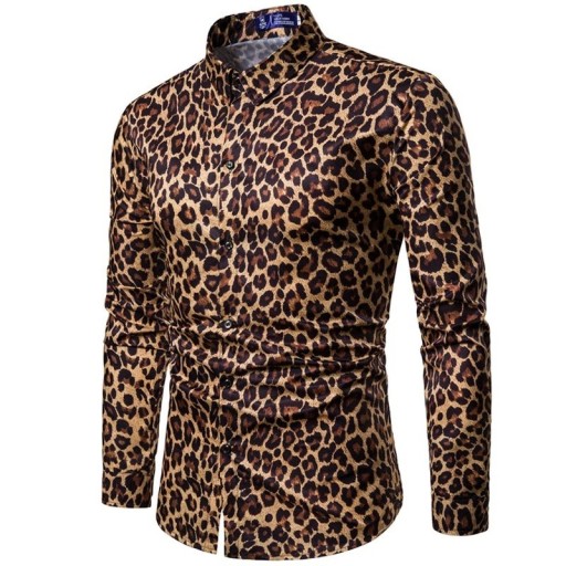 Herre leopardskjorte A3081