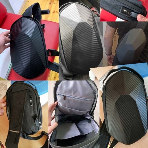 Herre skuldertaske med USB-port T393