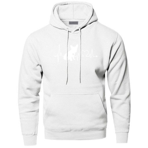 Herre sweatshirt med hjerteslag F51