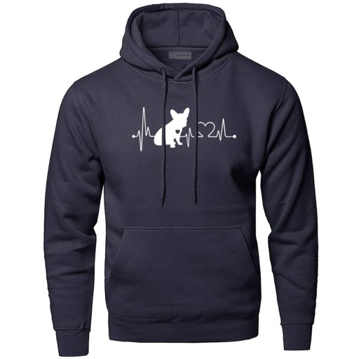 Herre sweatshirt med hjerteslag F51