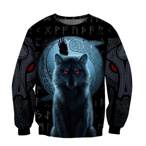 Herre sweatshirt ulv F163