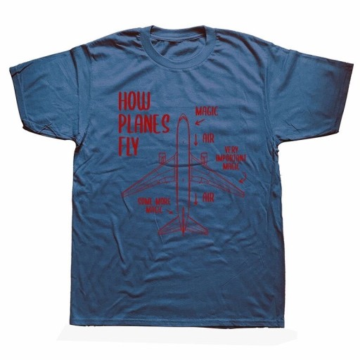 Herre-T-shirt med flyprint T2203
