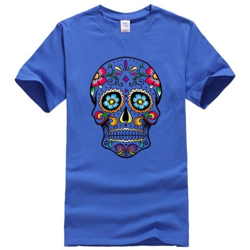 Herre t-shirt med kranium T2056