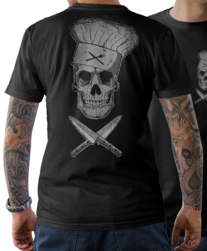 Herre t-shirt med kranium T2370