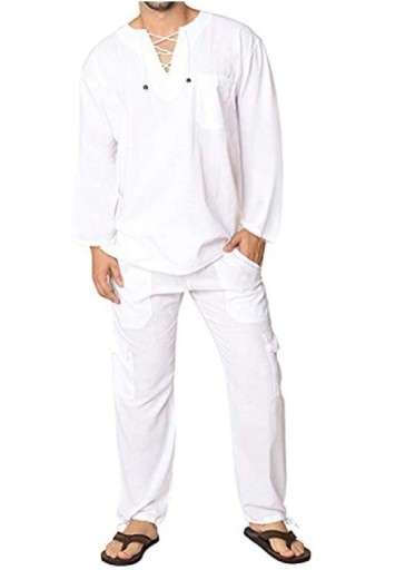 Herre T-shirt med snørebånd F773