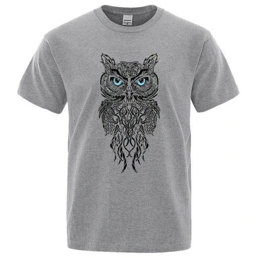 Herre-T-shirt med ugle T2164