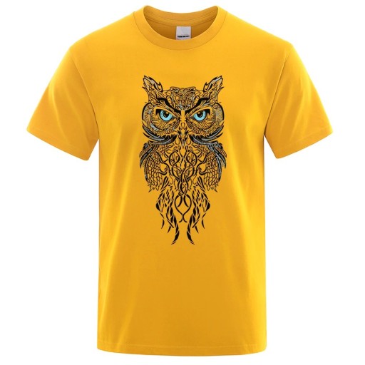 Herre-T-shirt med ugle T2164
