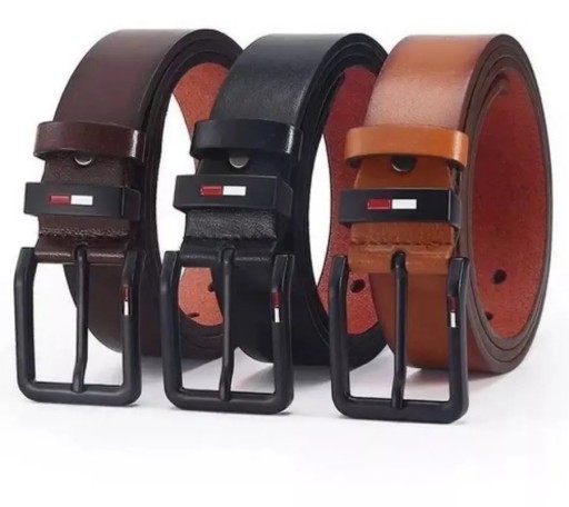 Herrebælte i PU-læder 120 x 3,8 cm Med metalspænde Elegant modetilbehør til jeans og jakkesæt Justerbart bælte til mænd