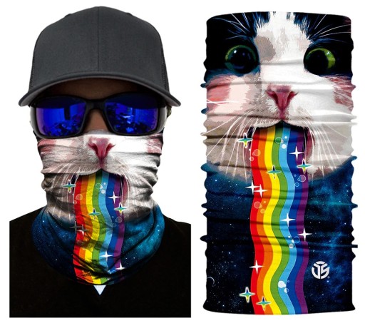 Herrehalstørklæde med kat