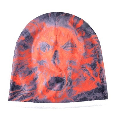 Herrehat med kranieprint