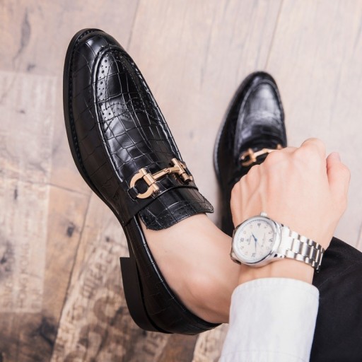 Herreloafers med hæl J1488