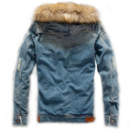 Herren-Jeansjacke mit Kapuze J1414