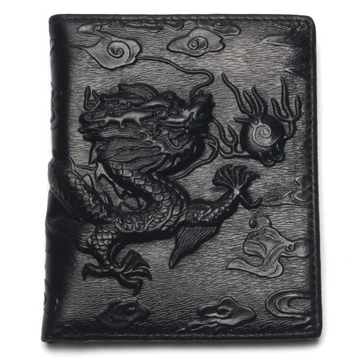 Herren-Lederbrieftasche mit Drache M500