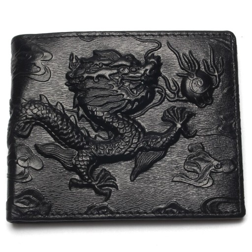 Herren-Lederbrieftasche mit Drache M500